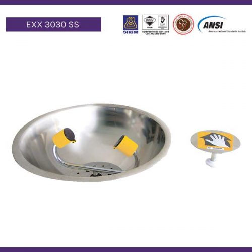 EX 3030 SS METHOD Bench Mounted Eyewash with Drop-in Stainless Steel Bowl