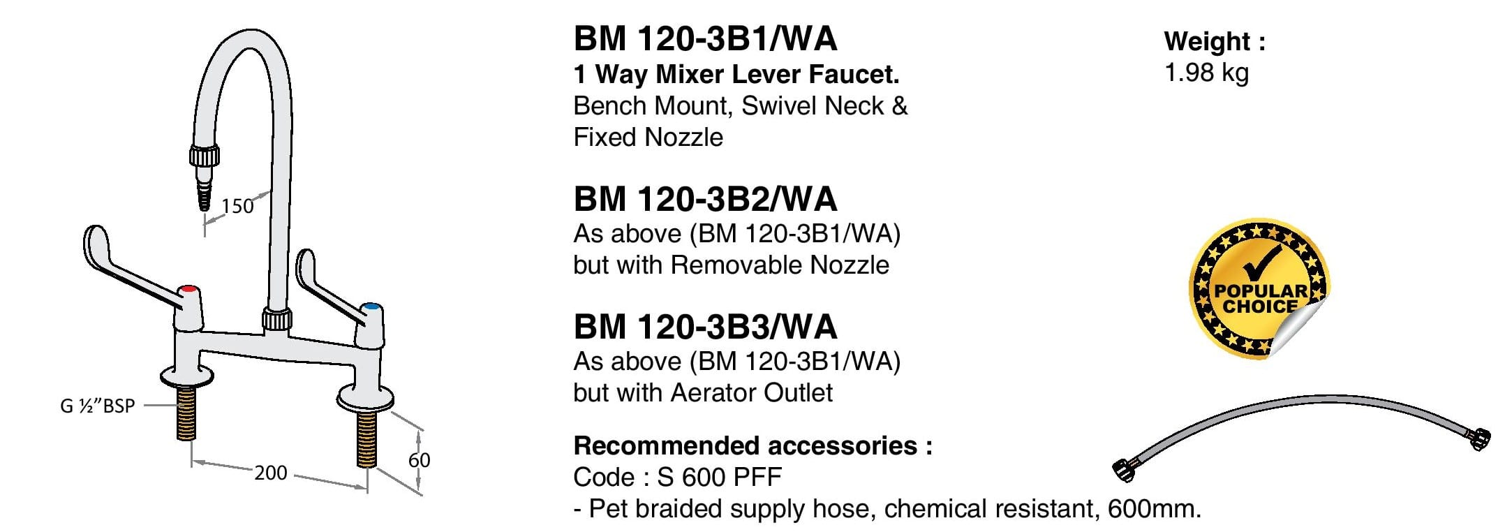 Mixer Taps 1 Way Mixer Lever Faucet